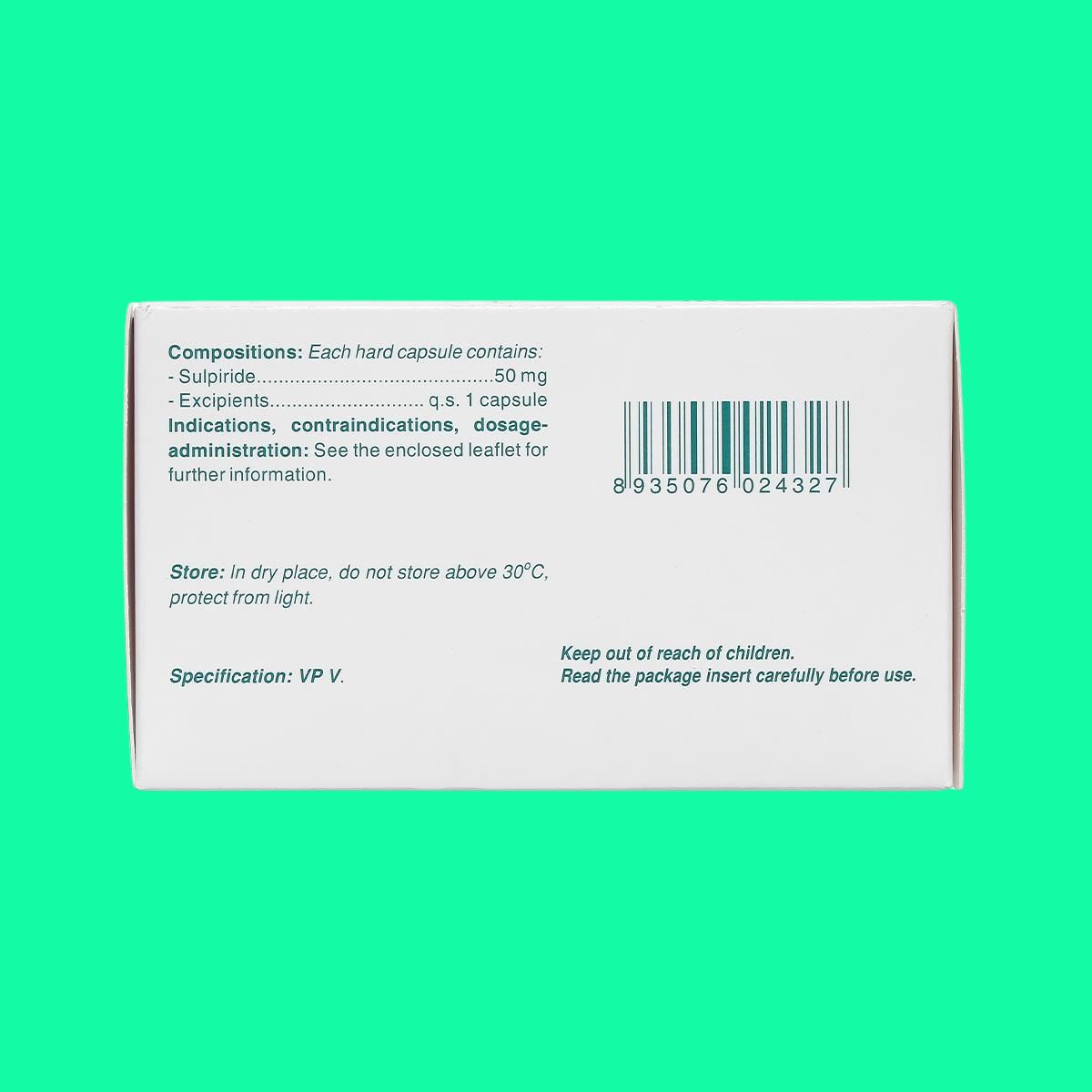 TV. Sulpiride 50mg (3) TV. Sulpiride 50mg