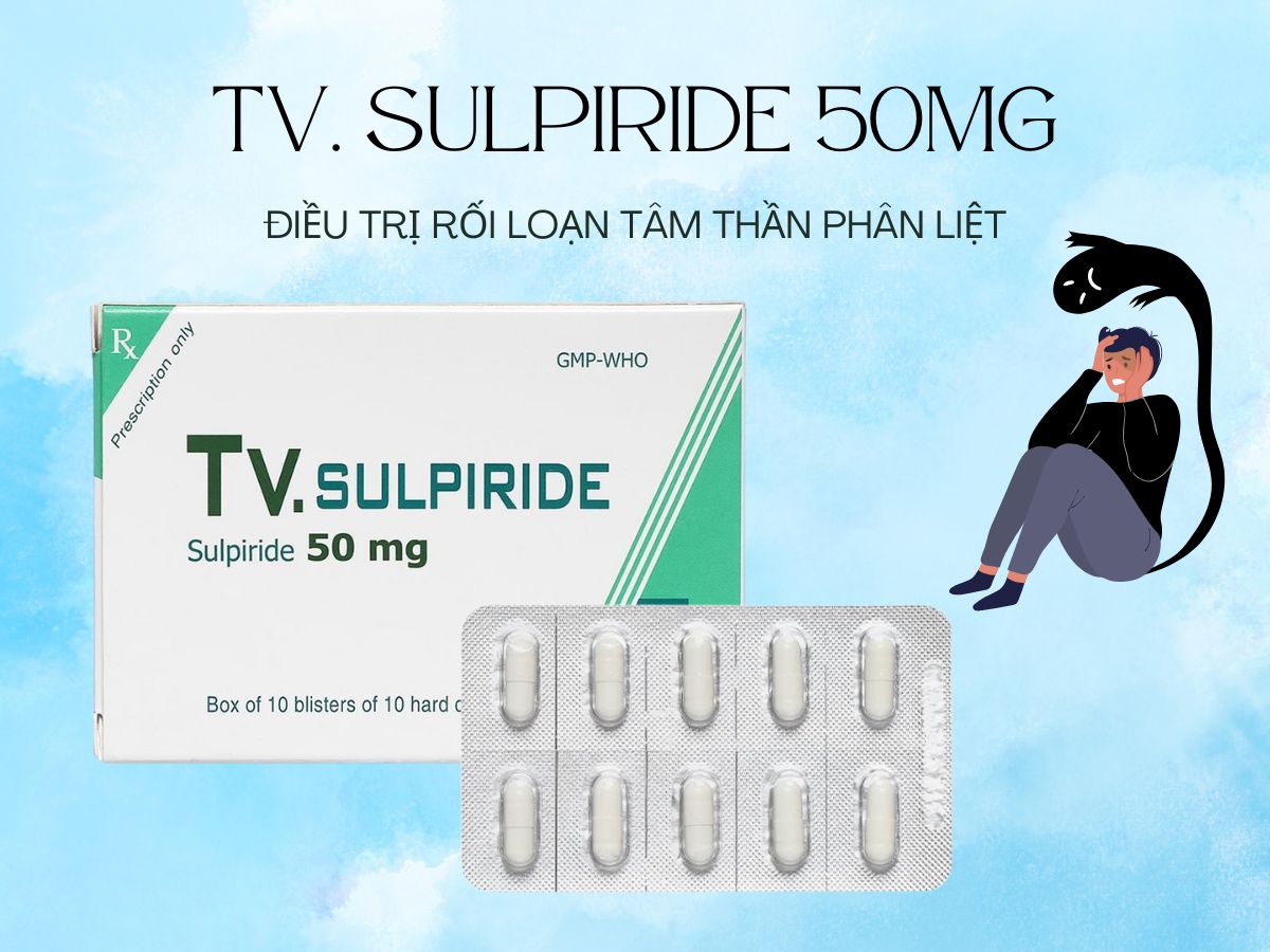 TV. Sulpiride 50mg 9 Thuốc TV. Sulpiride 50mg điều trị rối loạn tâm thần phân liệt