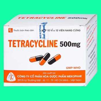 Tetracycline 500mg Mekophar 3 Thuốc Tetracycline 500mg Mekophar điều trị nhiễm khuẩn nhạy cảm với thuốc