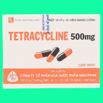 Tetracycline 500mg Mekophar 2 Thuốc Tetracycline 500mg Mekophar điều trị nhiễm khuẩn nhạy cảm với thuốc
