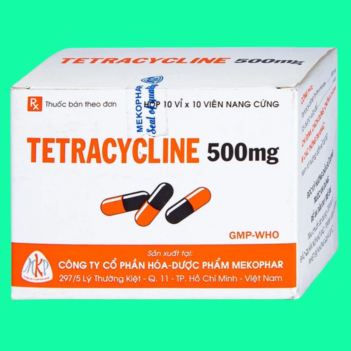 Tetracycline-500mg-Mekophar-8 Thuốc Tetracycline 500mg Mekophar điều trị nhiễm khuẩn nhạy cảm với thuốc