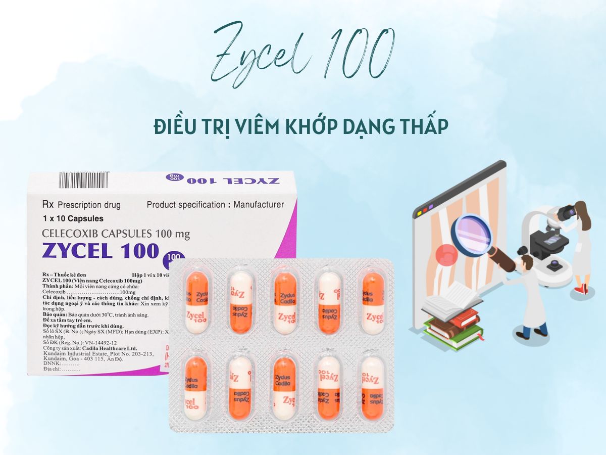 Thuốc Zycel 100 điều trị viêm khớp dạng thấp, thoái hóa khớp