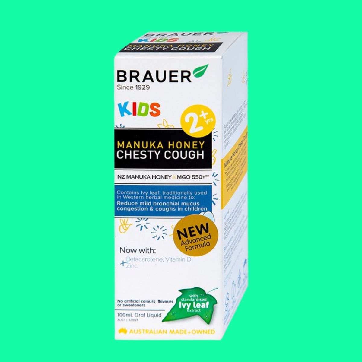 BRAUER Kids Manuka Honey Chesty Cough (5) BRAUER Kids Manuka Honey Chesty Cough