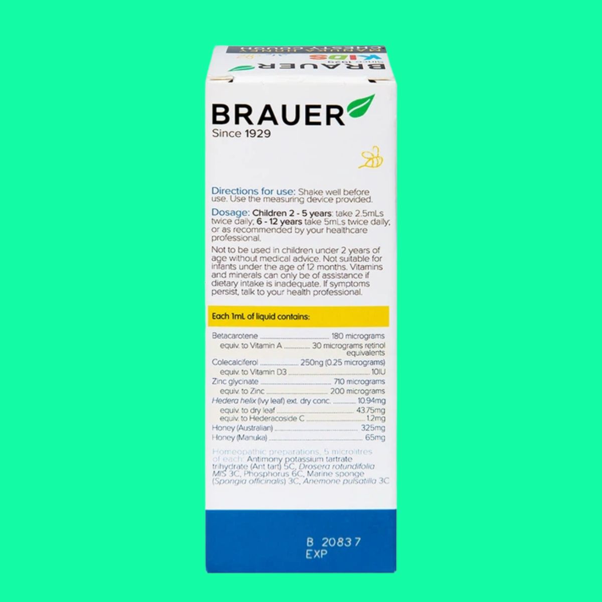 BRAUER Kids Manuka Honey Chesty Cough (7) BRAUER Kids Manuka Honey Chesty Cough