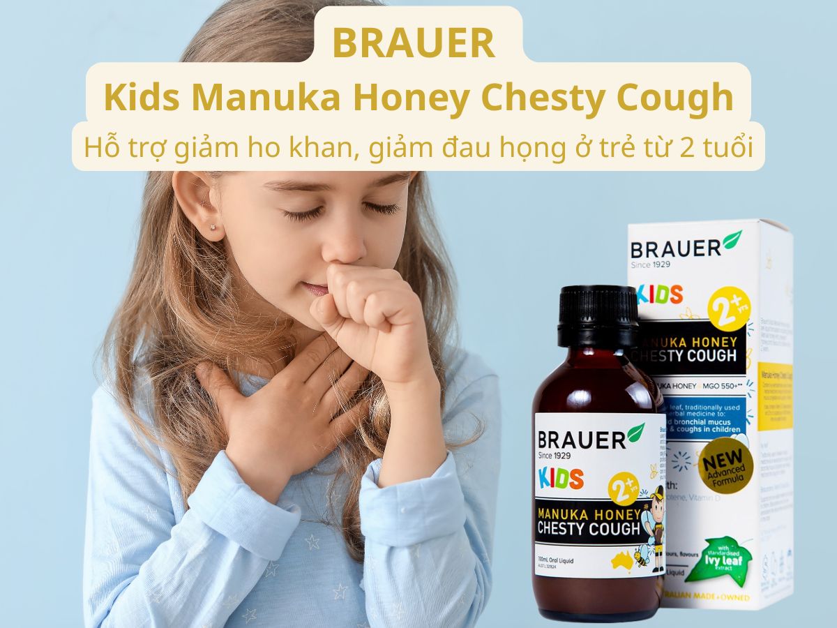 BRAUER Kids Manuka Honey Chesty Cough 12 BRAUER Kids Manuka Honey Chesty Cough