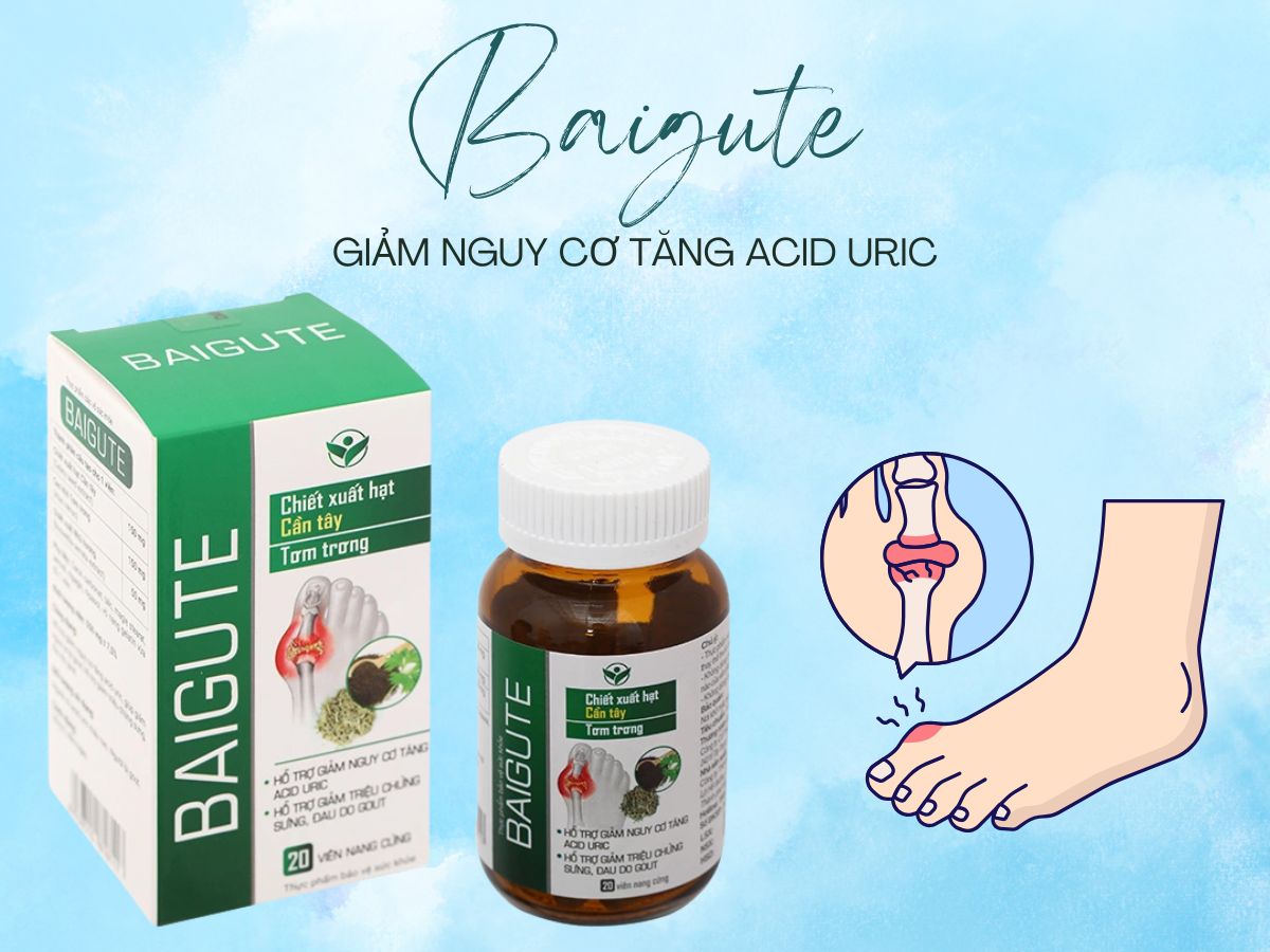 Thuốc Baigute hạn chế nguy cơ tăng acid uric, hỗ trợ điều trị Gout