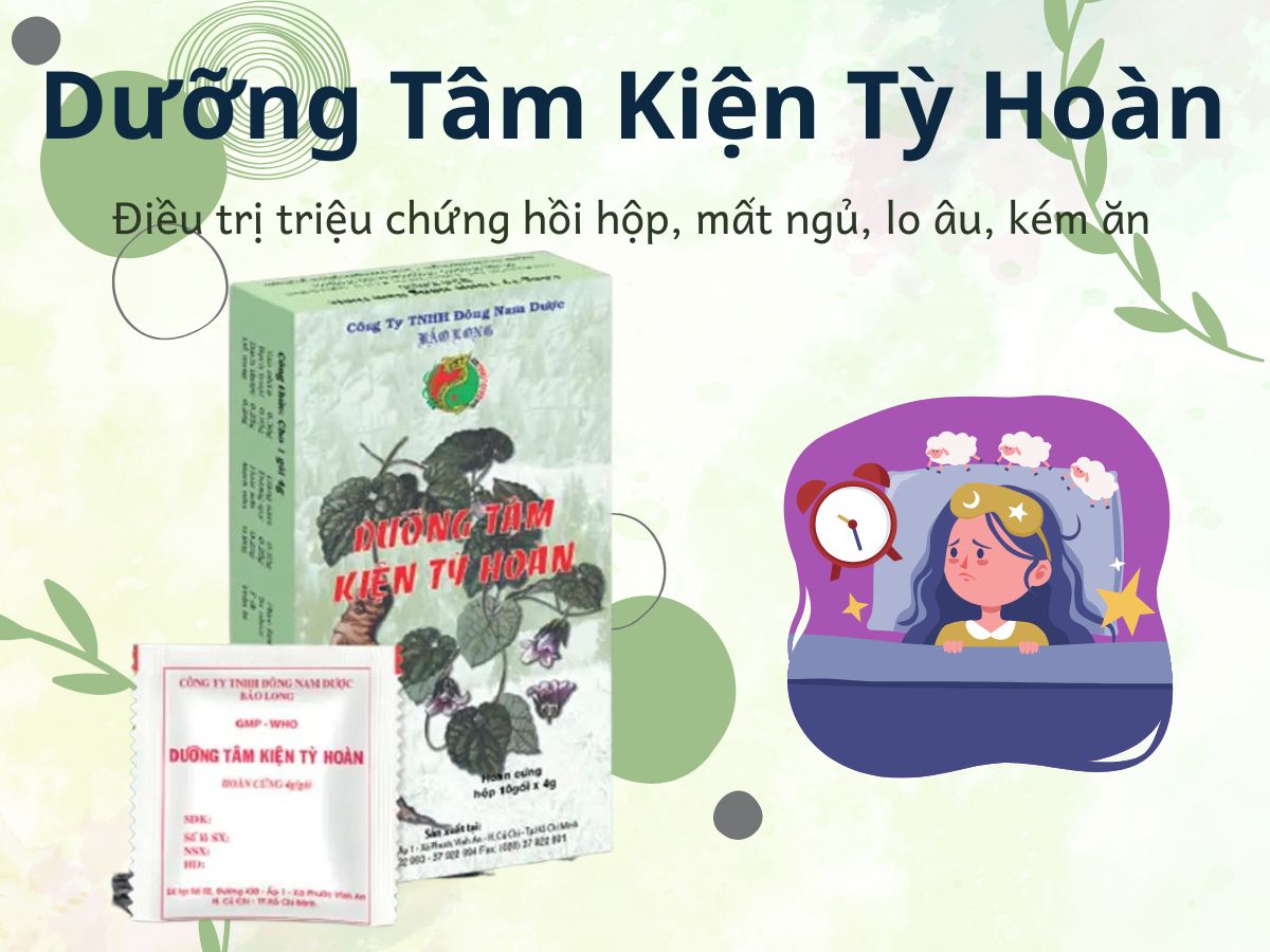 Thuốc Dưỡng Tâm Kiện Tỳ Hoàn cải thiện mất ngủ, mệt mỏi, chán ăn