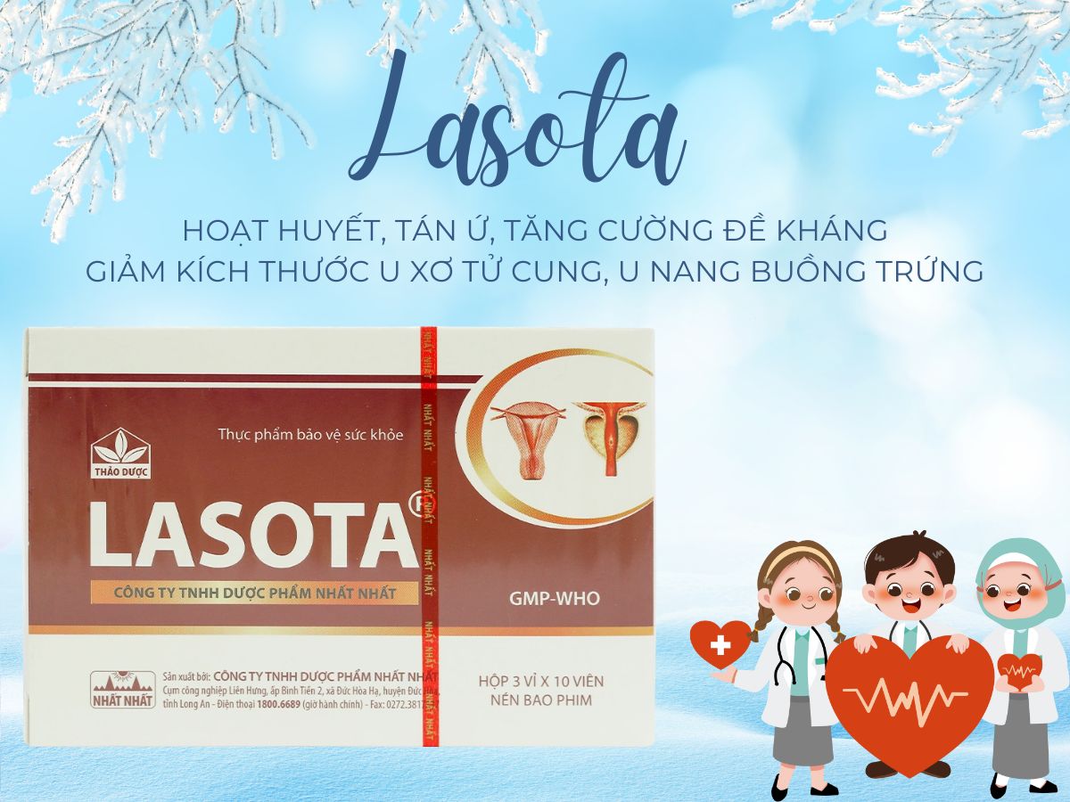 Lasota hỗ trợ hạn chế phát triển u xơ tử cung, u vú lành tính