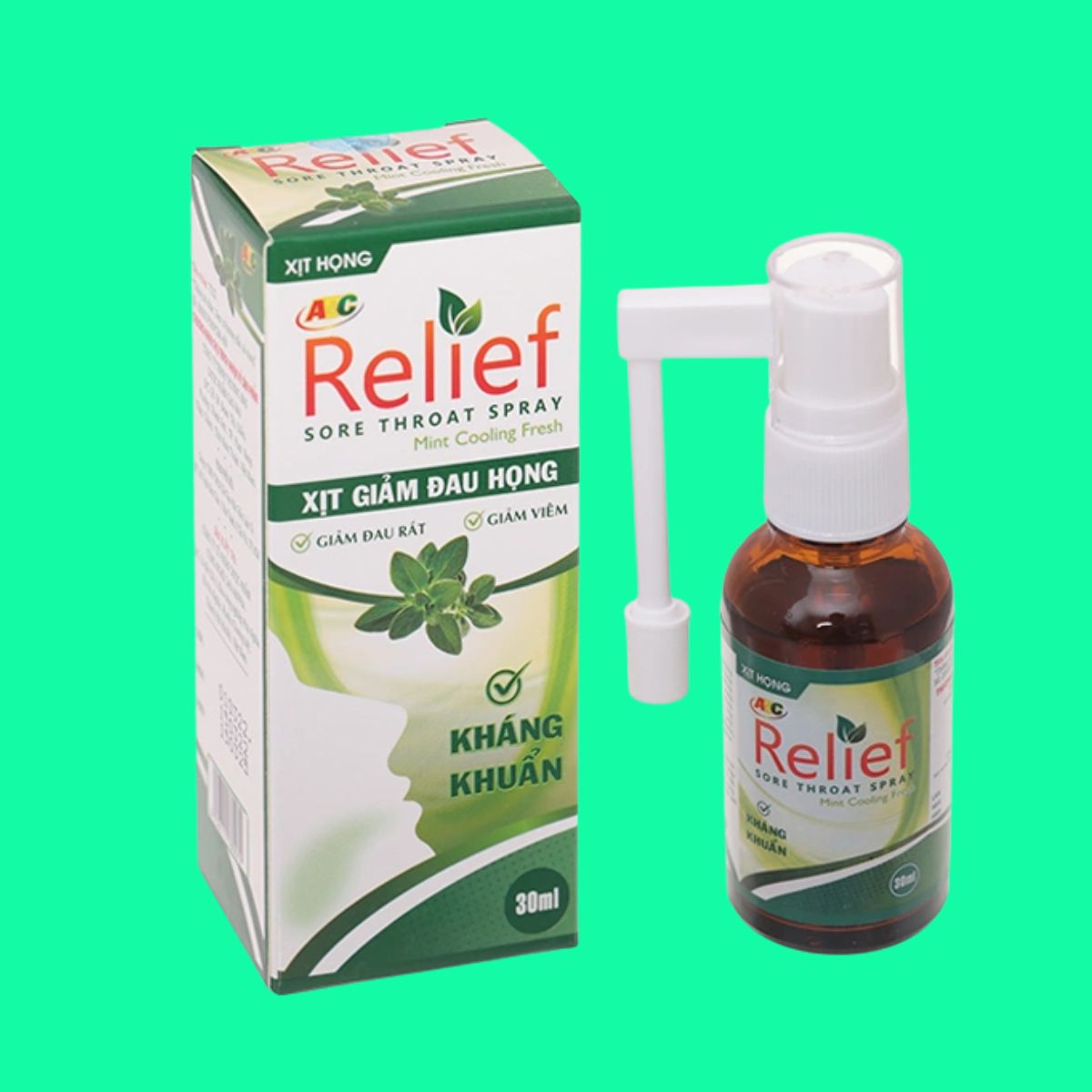 Xịt Họng Abc Relief (1) Xịt Họng Abc Relief