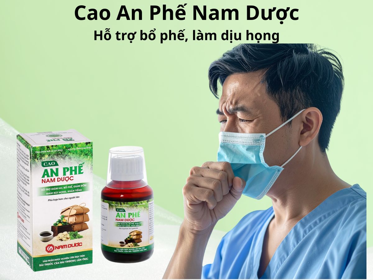 Cao An Phế Nam Dược 10 Cao An Phế Nam Dược 100ml giúp bổ phế, giúp giảm đờm và giảm ho