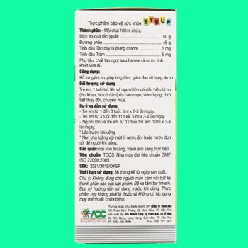 Codatux Syrup 4 Codatux Syrup 100ml giúp giảm ho, dịu cảm giác đau rát cổ họng
