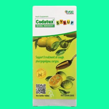 Codatux Syrup 3 Codatux Syrup 100ml giúp giảm ho, dịu cảm giác đau rát cổ họng