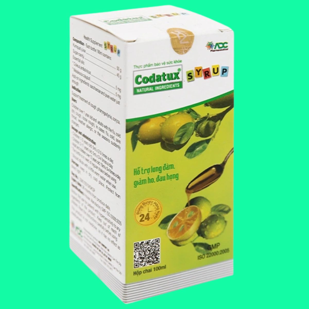 codatux-5 Codatux Syrup 100ml giúp giảm ho, dịu cảm giác đau rát cổ họng
