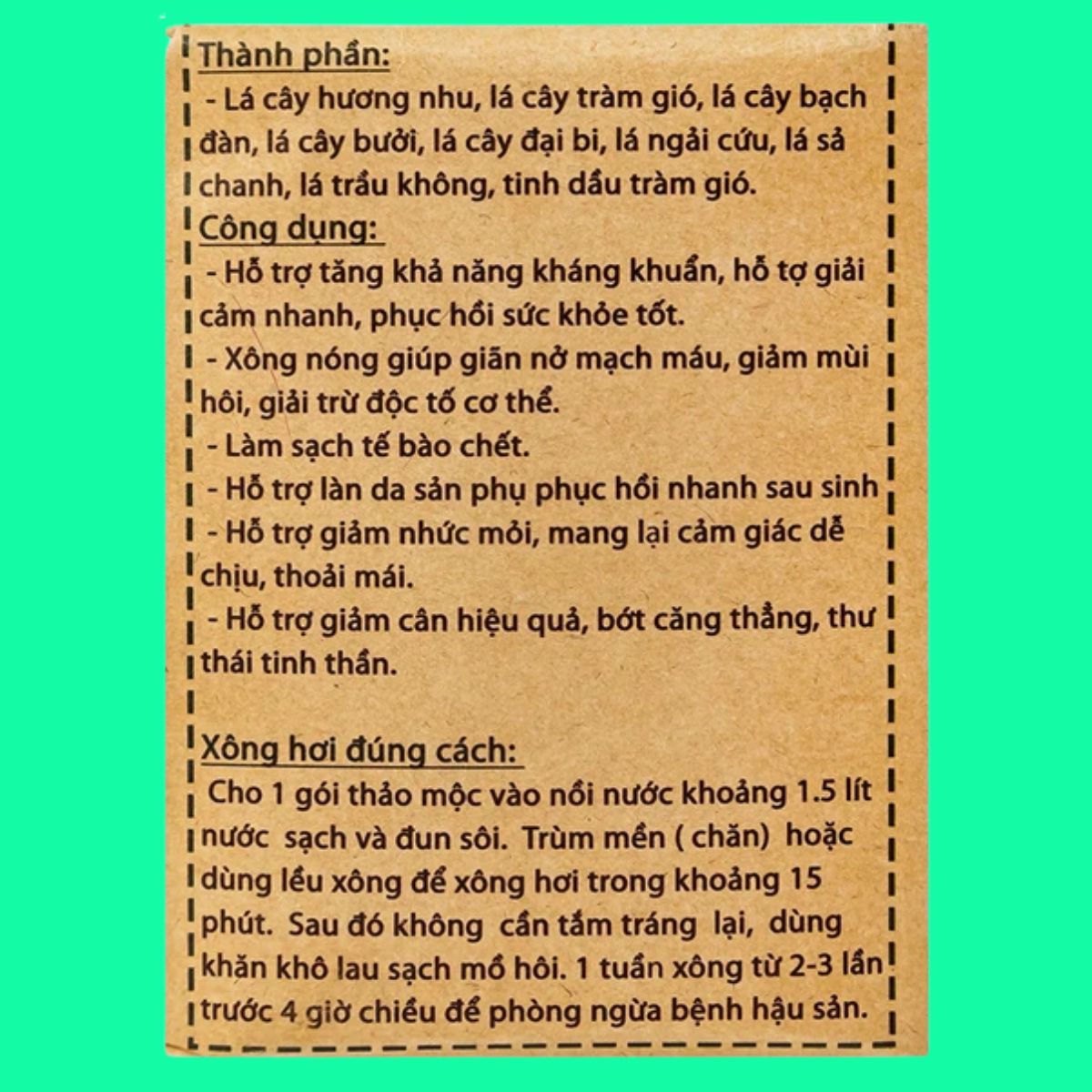la-xong-thao-moc-me-doan-4 Lá Xông Thảo Mộc Mệ Đoan giúp làm giảm nhanh các biểu hiện cảm