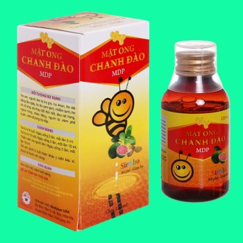 Mật Ong Chanh Đào MDP 120ml giúp bổ phế, giảm ho, làm ấm hệ hô hấp