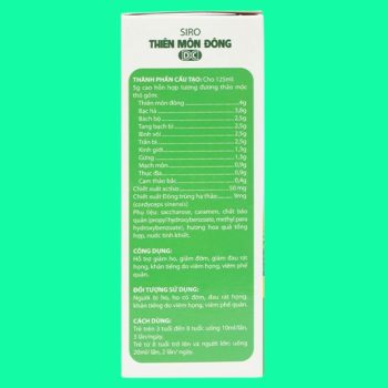 Siro Thiên Môn Đông DC Indico 125ml 6 Siro Thiên Môn Đông DC Indico 100ml giúp giảm ho, giảm đau rát cổ họng