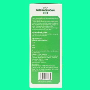Siro Thiên Môn Đông DC Indico 125ml 5 Siro Thiên Môn Đông DC Indico 100ml giúp giảm ho, giảm đau rát cổ họng