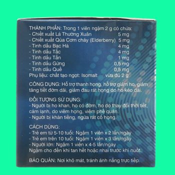 Viên Ngậm Hotexcol (40 viên) giúp làm dịu cổ họng, giảm ho, đau rát họng