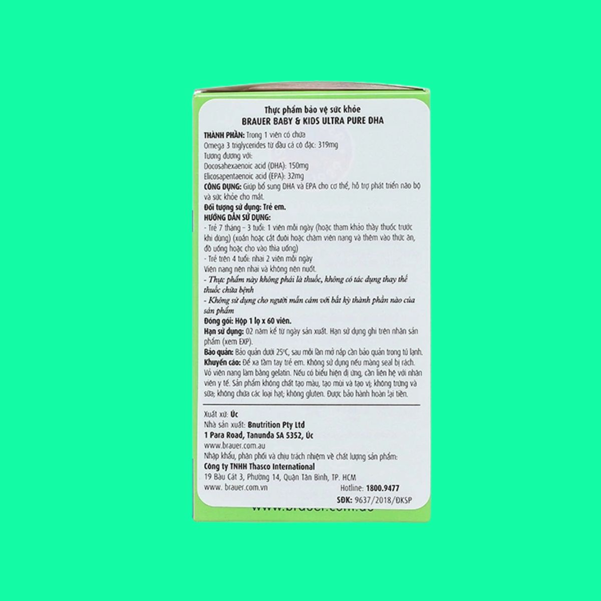 Brauer Baby & Kids Ultra Pure DHA (6) Brauer Baby & Kids Ultra Pure DHA