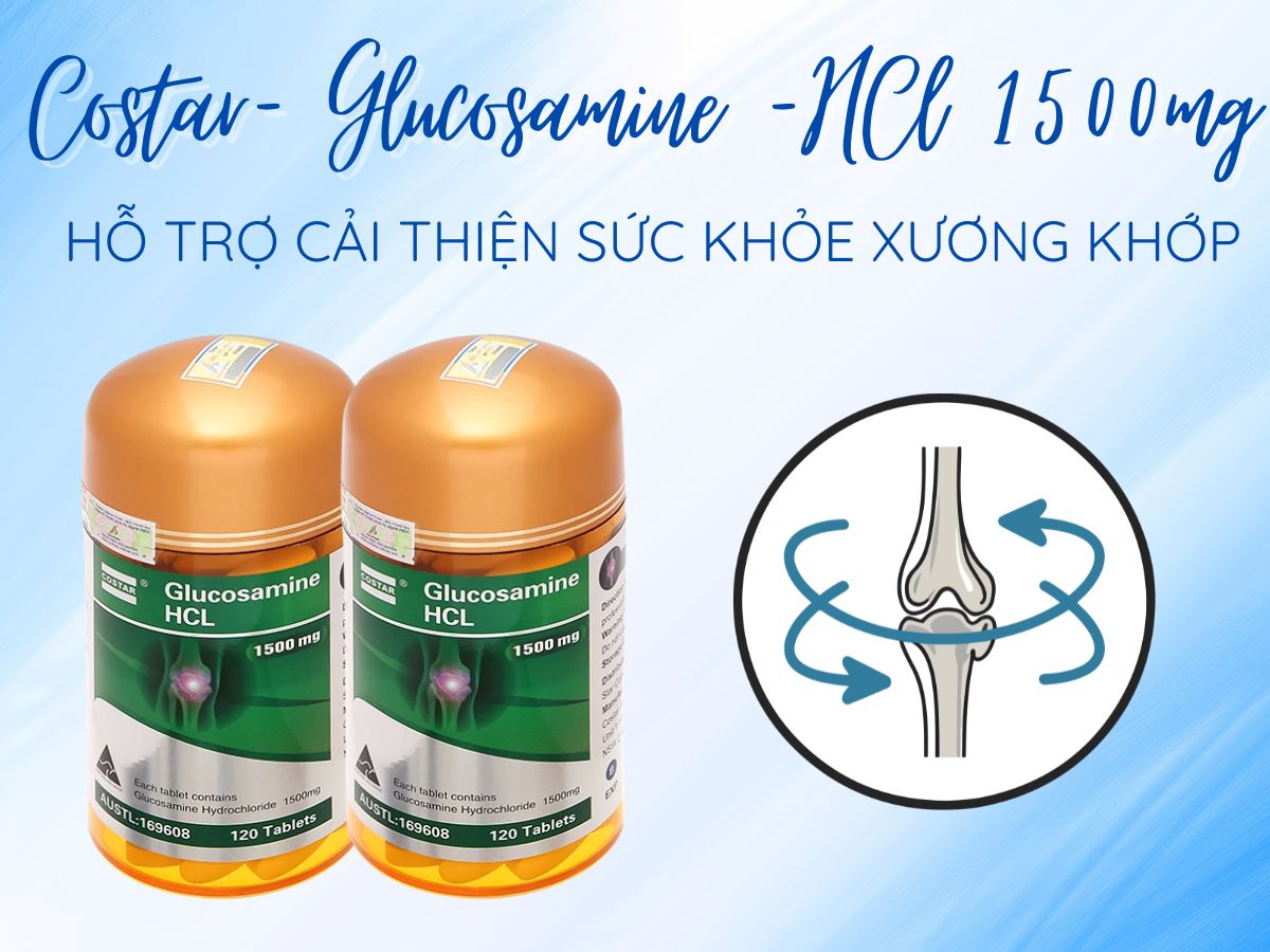 Costar- Glucosamine -HCl 1500mg cải thiện sự vận động linh hoạt