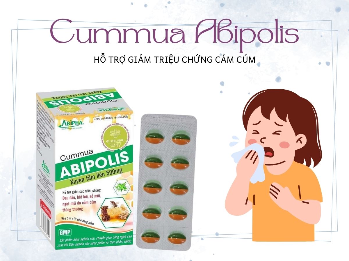 Cummua Abipolis giảm hắt hơi, sổ mũi, ngạt mũi do cảm cúm