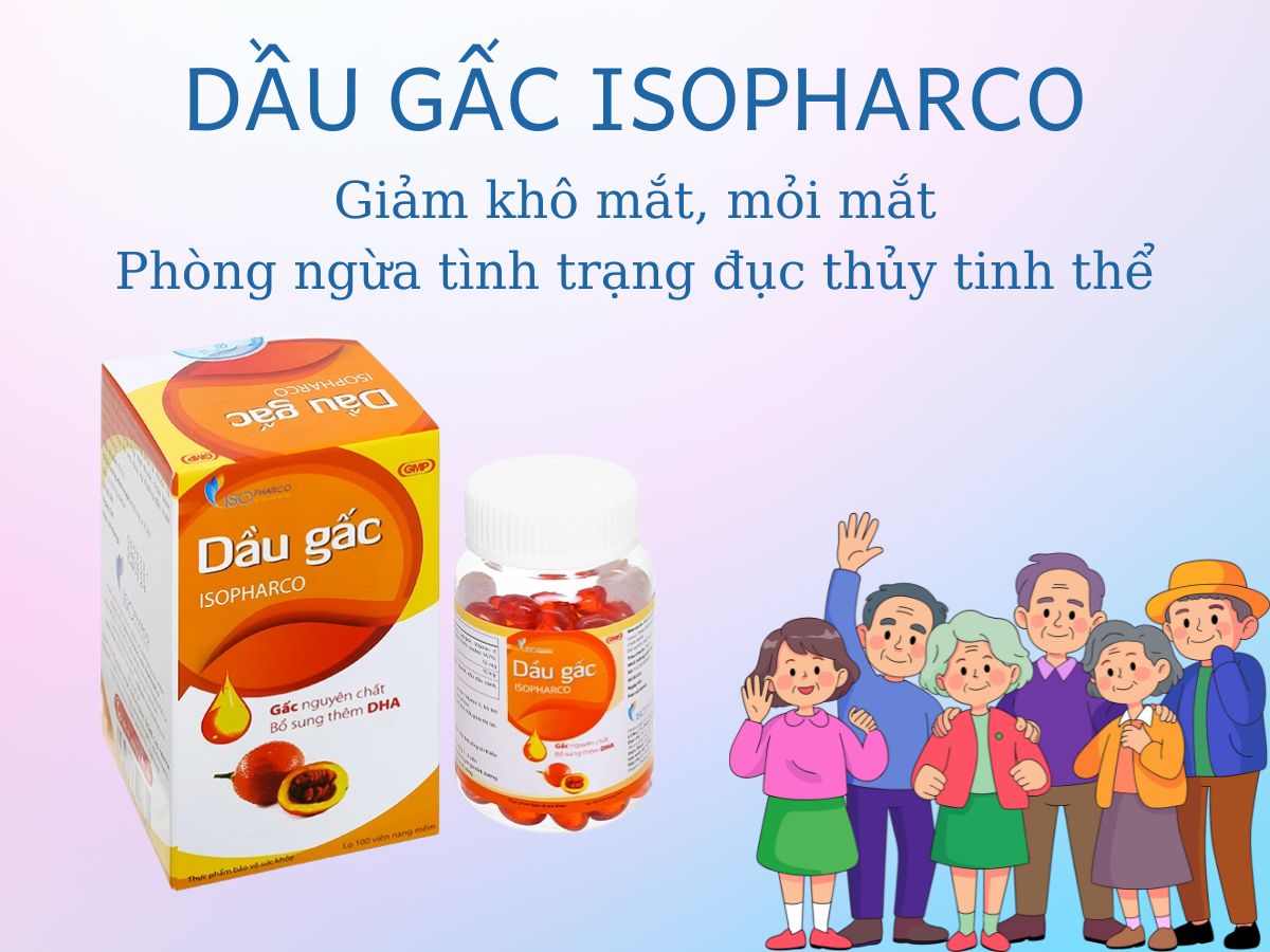 Dầu Gấc Isopharco 11 Dầu Gấc Isopharco hỗ trợ nâng cao sức đề kháng, cải thiện thị lực