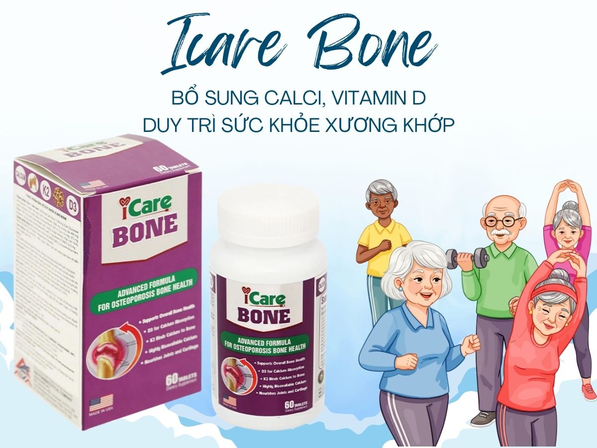 Icare Bone 11 Icare Bone – Hỗ trợ xương chắc khỏe, phòng ngừa loãng xương