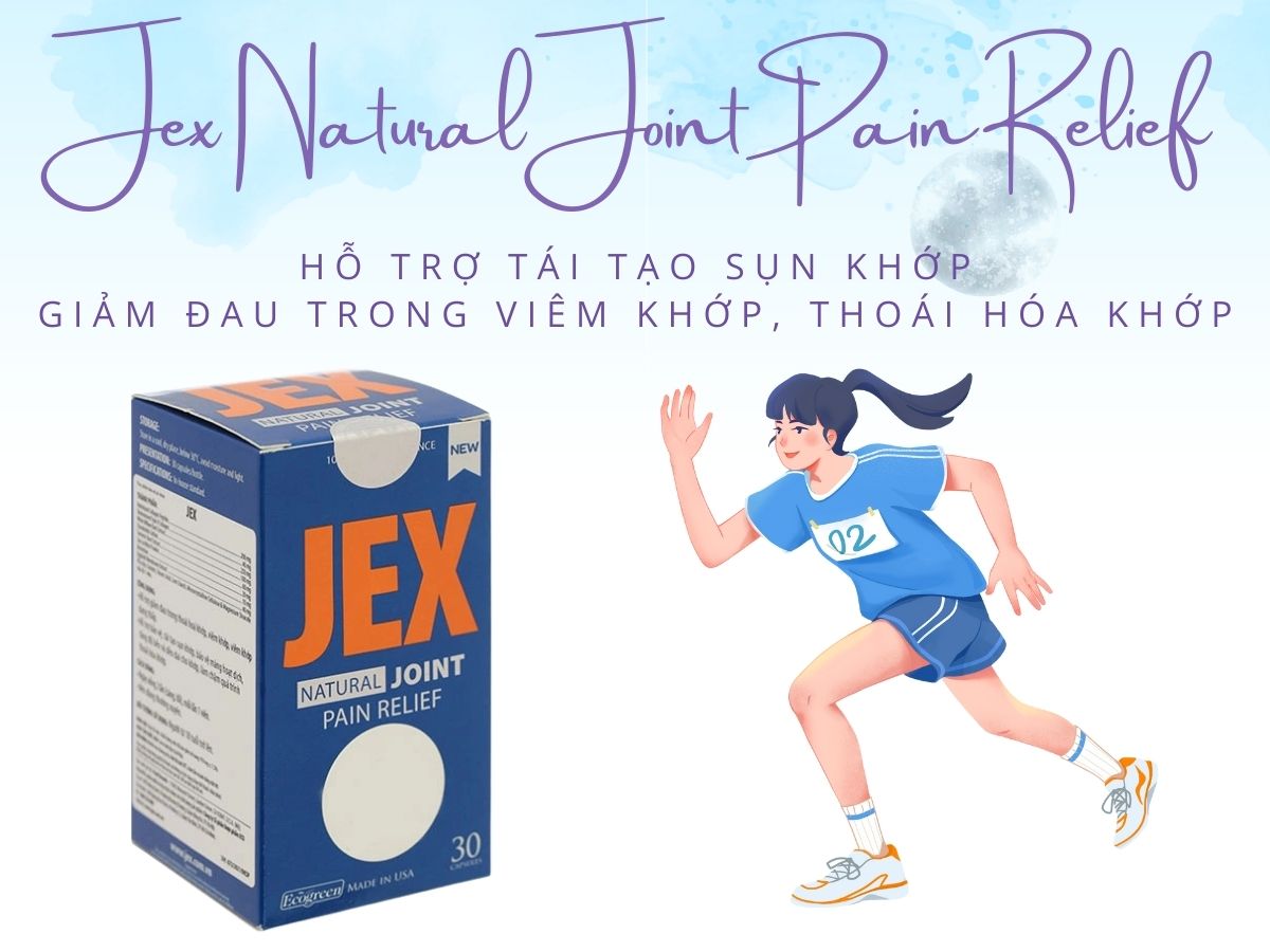 Jex Natural Joint Pain Relief giảm đau trong thoái hóa khớp, viêm khớp