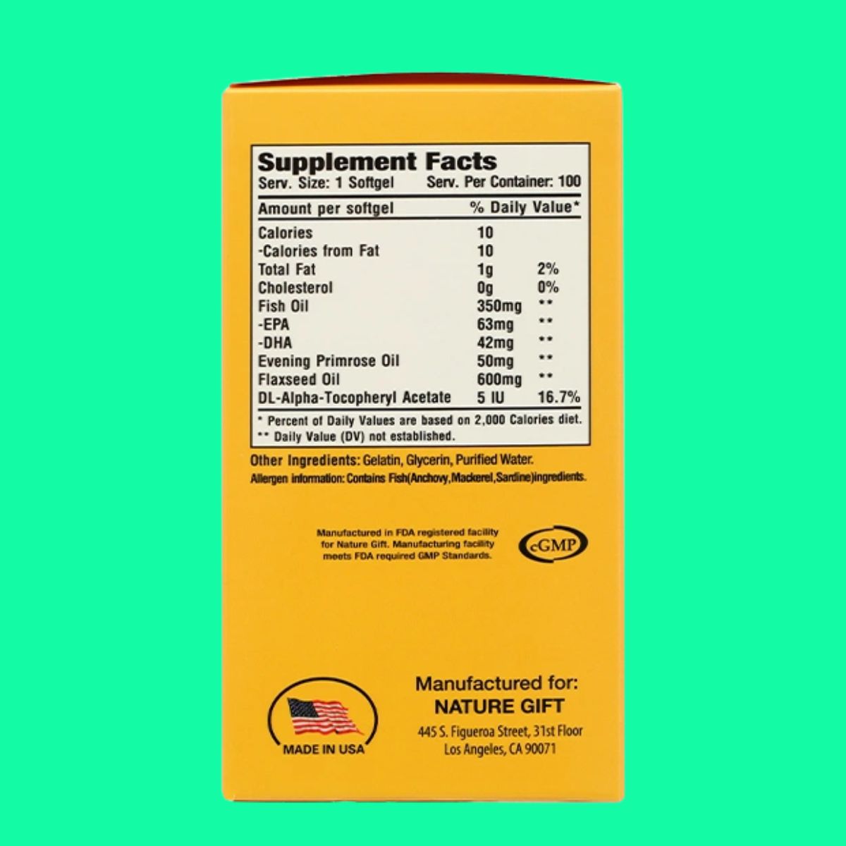 Nature Gift Omega 3-6-9 EPA DHA Fish oil (6) Nature Gift Omega 3-6-9 EPA DHA Fish oil
