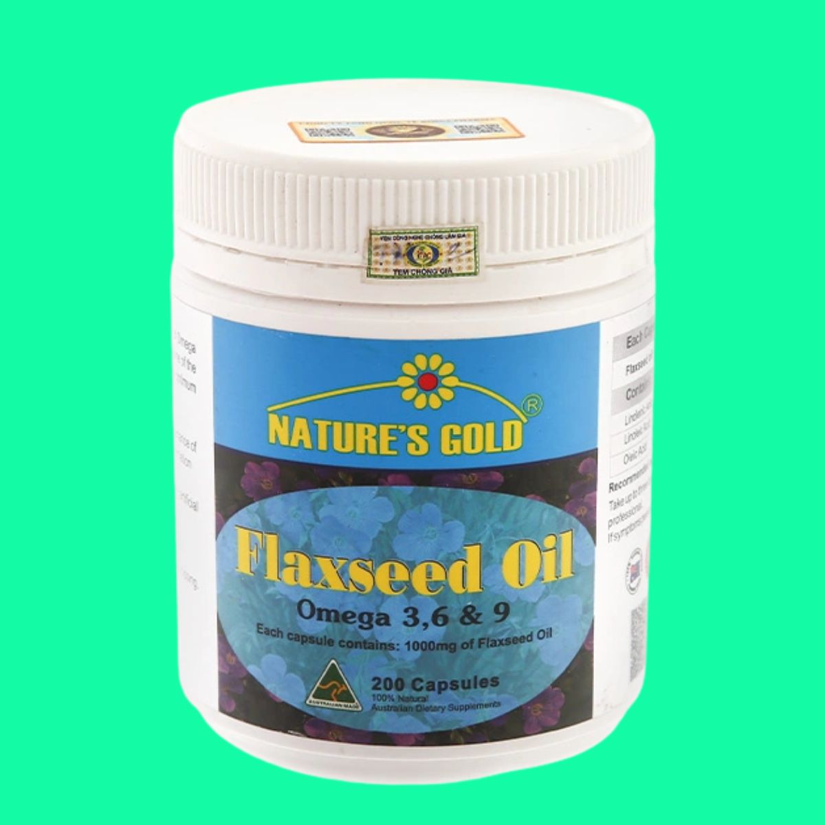 Nature's Gold Flaxseed Oil 1000mg (3) Nature's Gold Flaxseed Oil 1000mg
