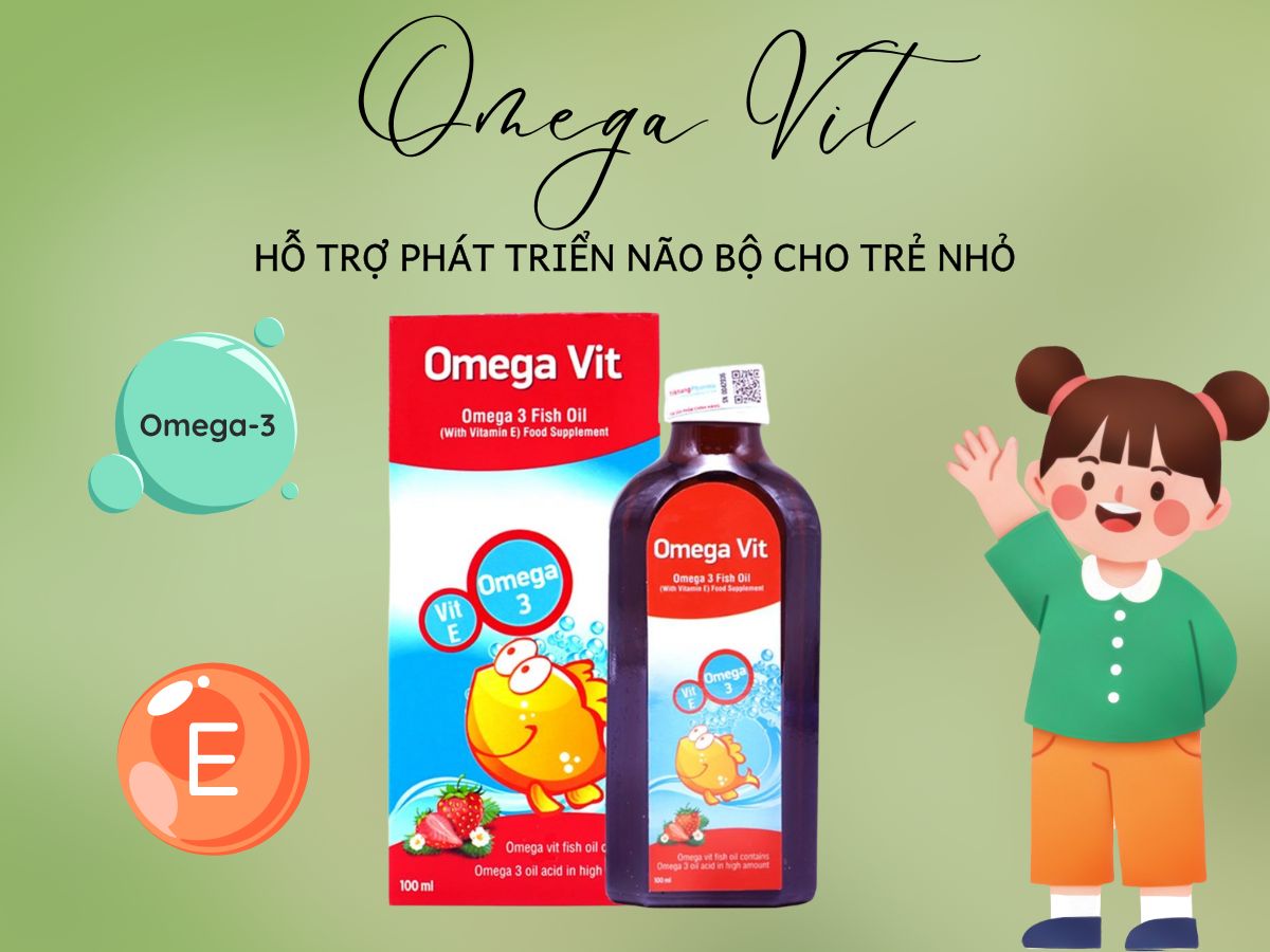 Omega Vit 16 Omega Vit bổ sung chất chống oxy hóa, tốt cho não bộ và thị lực