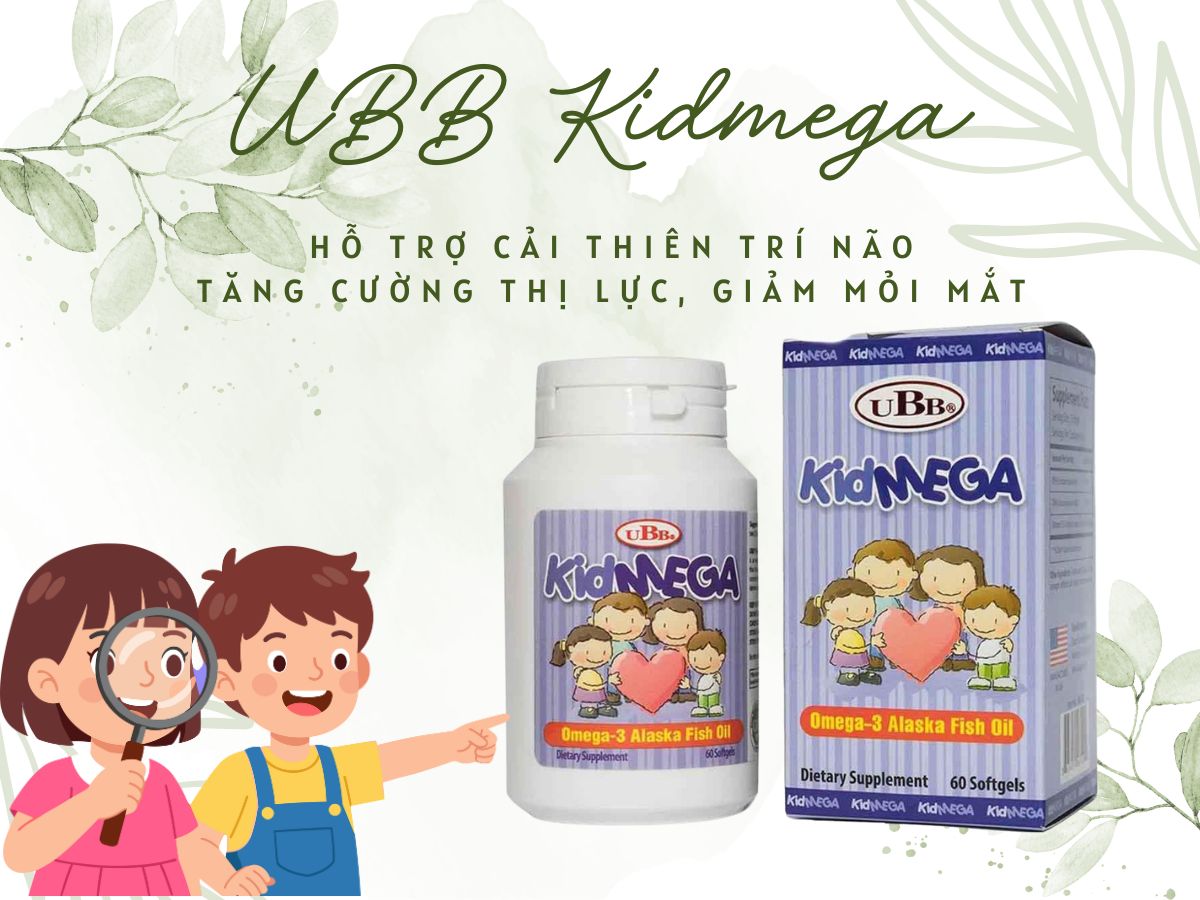 UBB Kidmega 14 UBB Kidmega cung cấp DHA và EPA hỗ trợ não bộ và thị lực