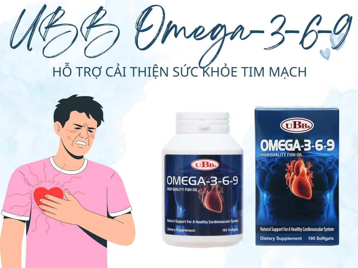 UBB Omega-3-6-9 hỗ trợ nâng cao sức khỏe tim mạch, hạ cholesterol