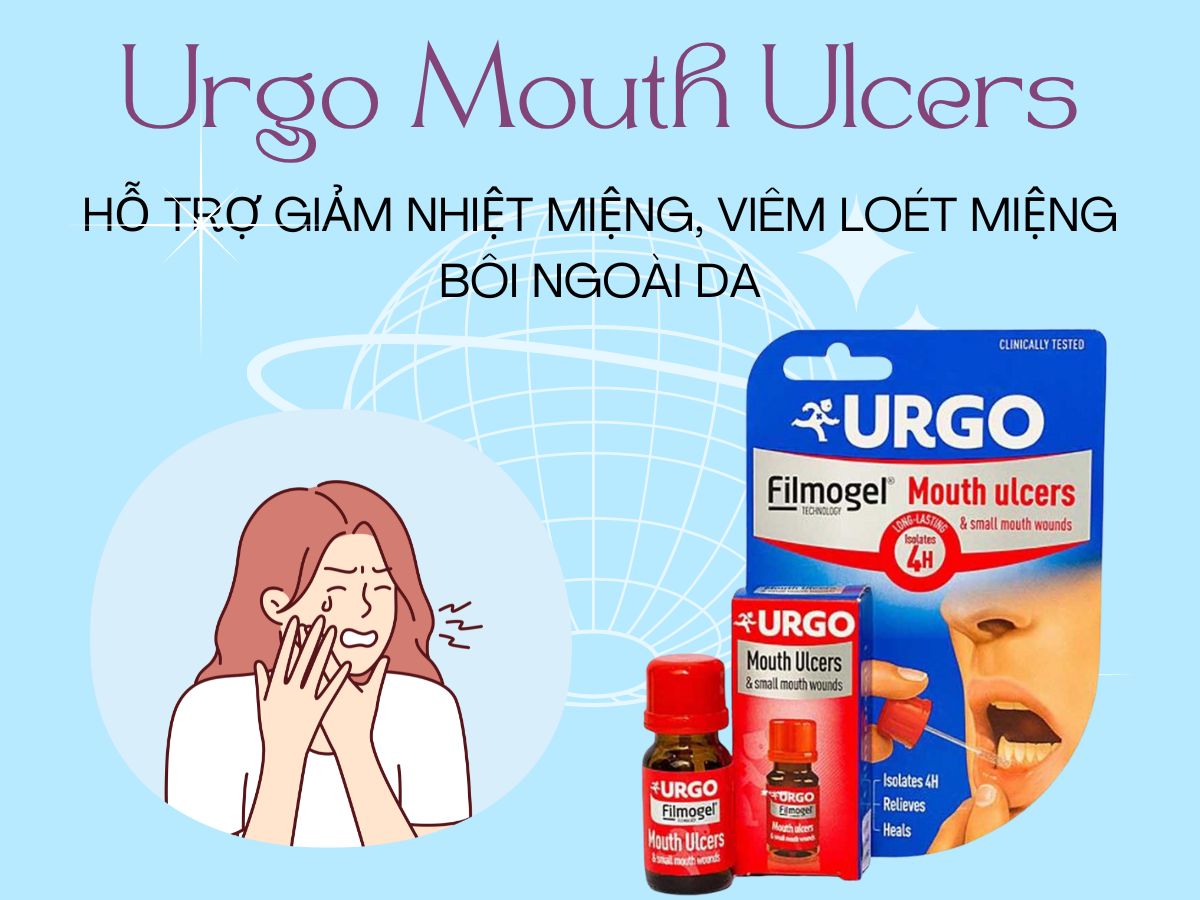 Urgo Mouth Ulcers 13 Sản phẩm Urgo Mouth Ulcers hỗ trợ điều trị vết thương nhỏ trong miệng