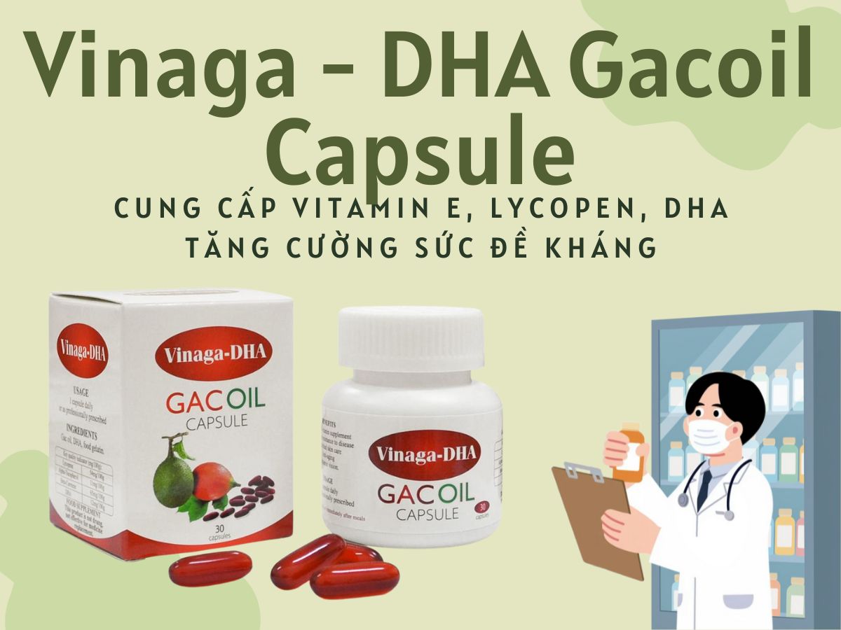 Vinaga - DHA Gacoil Capsule 13 Sản phẩm Vinaga - DHA Gacoil Capsule nâng cao sức đề kháng, tăng cường miễn dịch