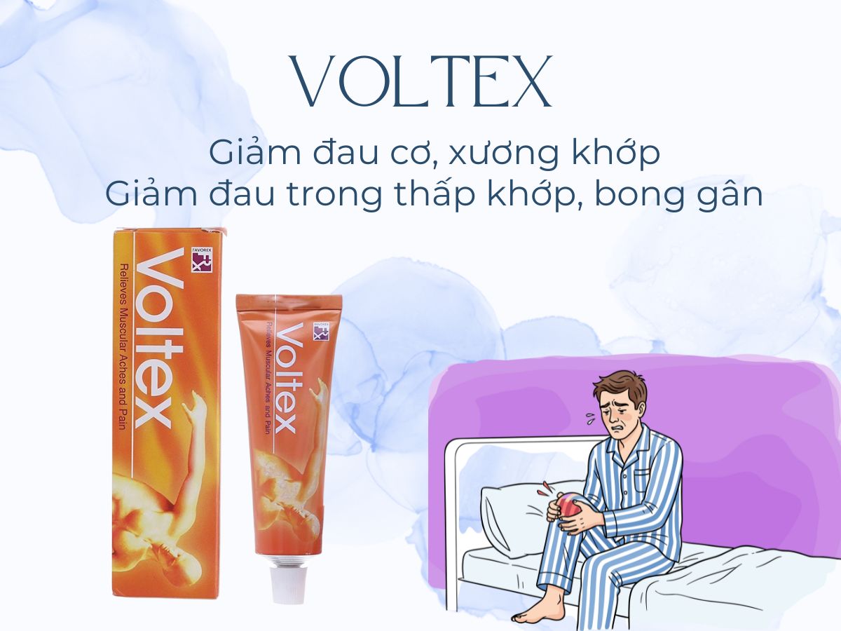 Voltex 8 Thuốc Voltex hỗ trợ giảm đau cơ khớp, giảm bong gân