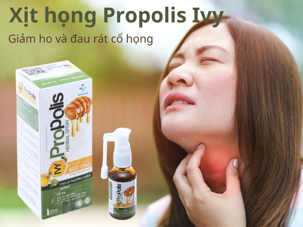 Xịt họng Propolis Ivy 12 Xịt họng Propolis Ivy