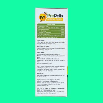 Xịt họng Propolis Ivy 7 Xịt họng Propolis Ivy