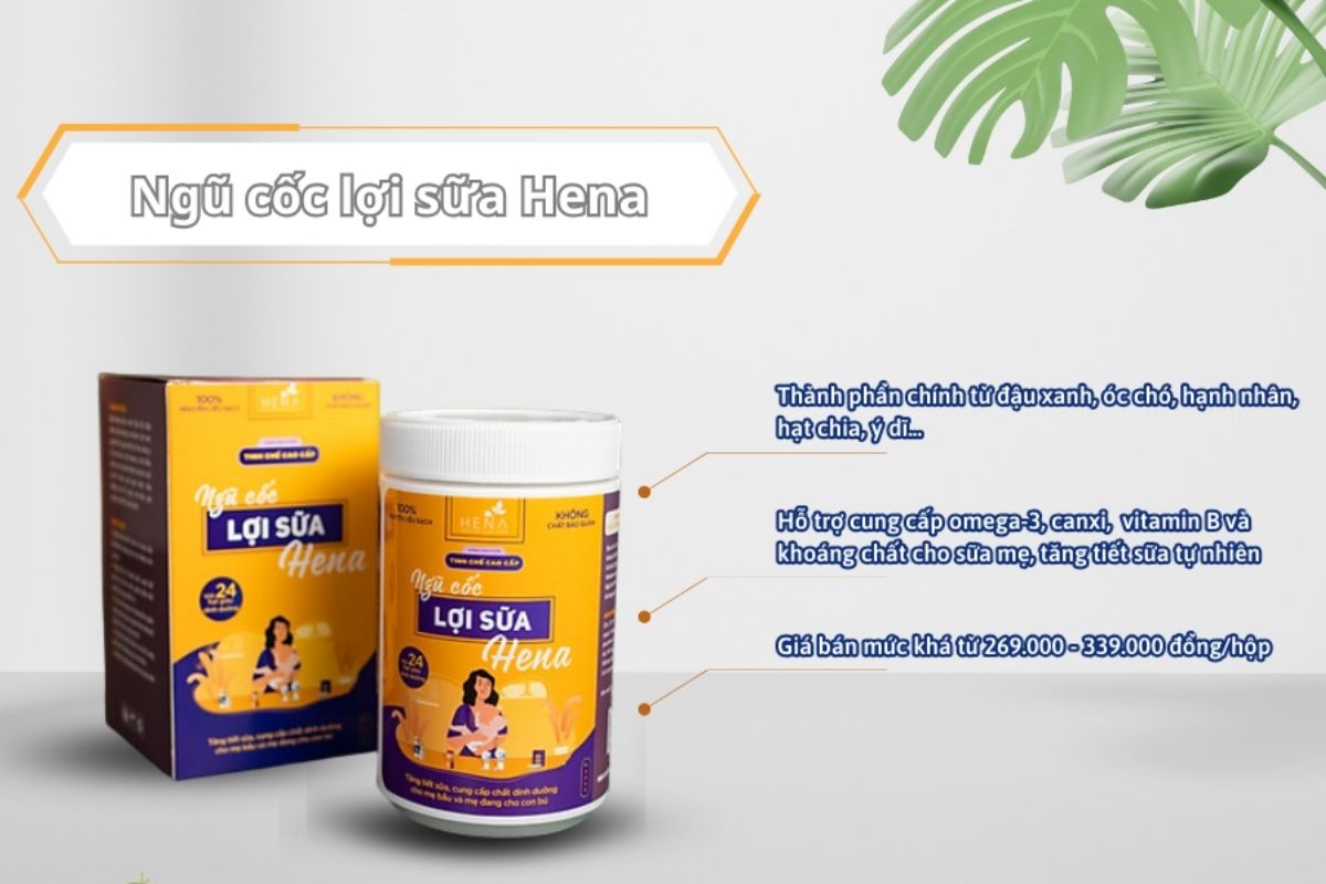 Ngũ cốc lợi sữa Hena