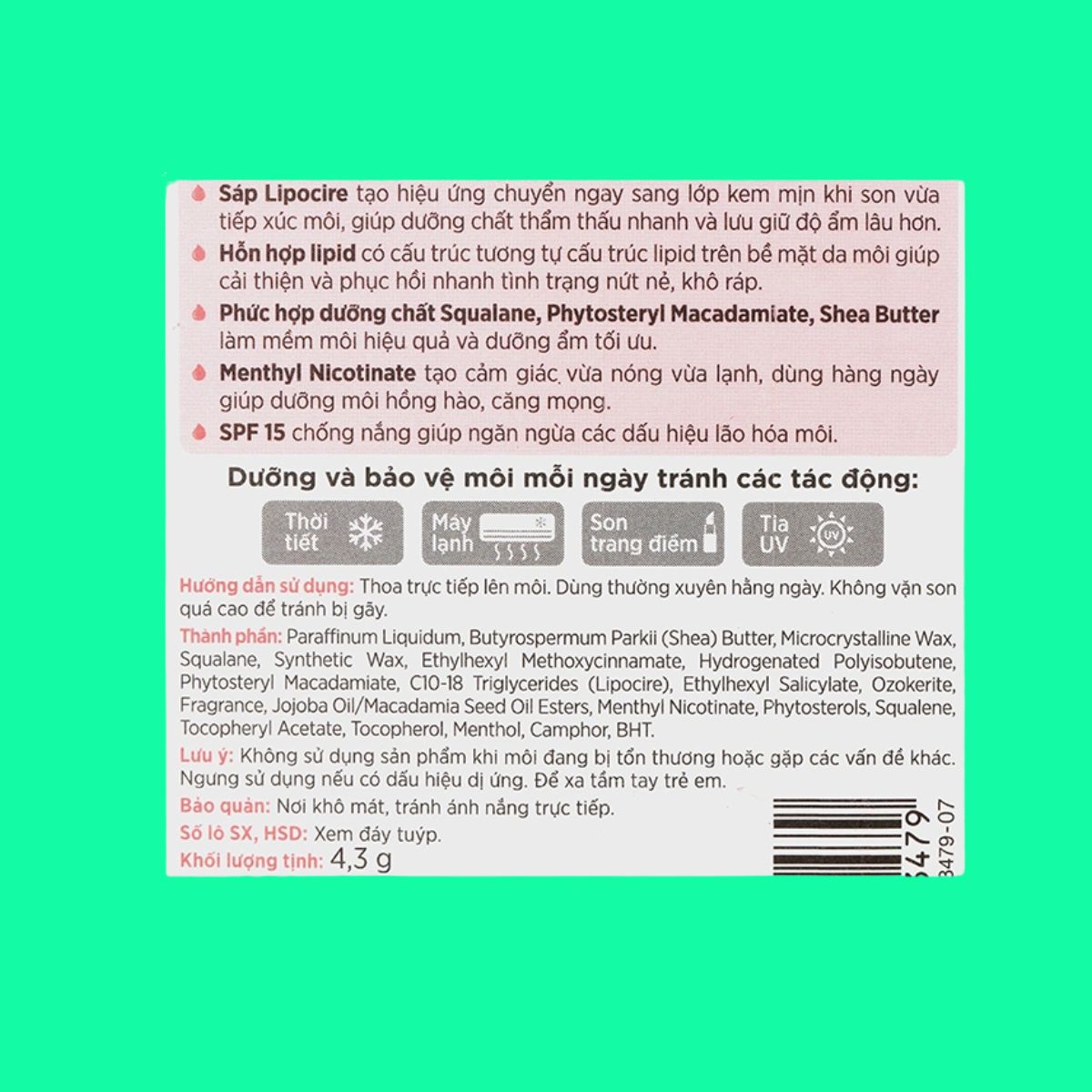 LipIce Lipbalm (Không màu, hương dâu) (5) LipIce Lipbalm (Không màu, hương dâu)