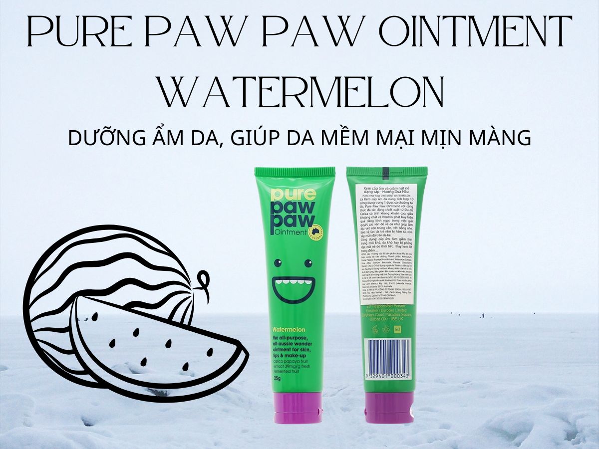 Pure Paw Paw Ointment Watermelon cải thiện tình trạng hăm tã ở trẻ nhỏ
