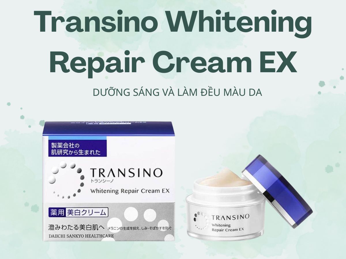 Transino Whitening Repair Cream EX 14 Transino Whitening Repair Cream EX cải thiện tình trạng da tổn thương do UV