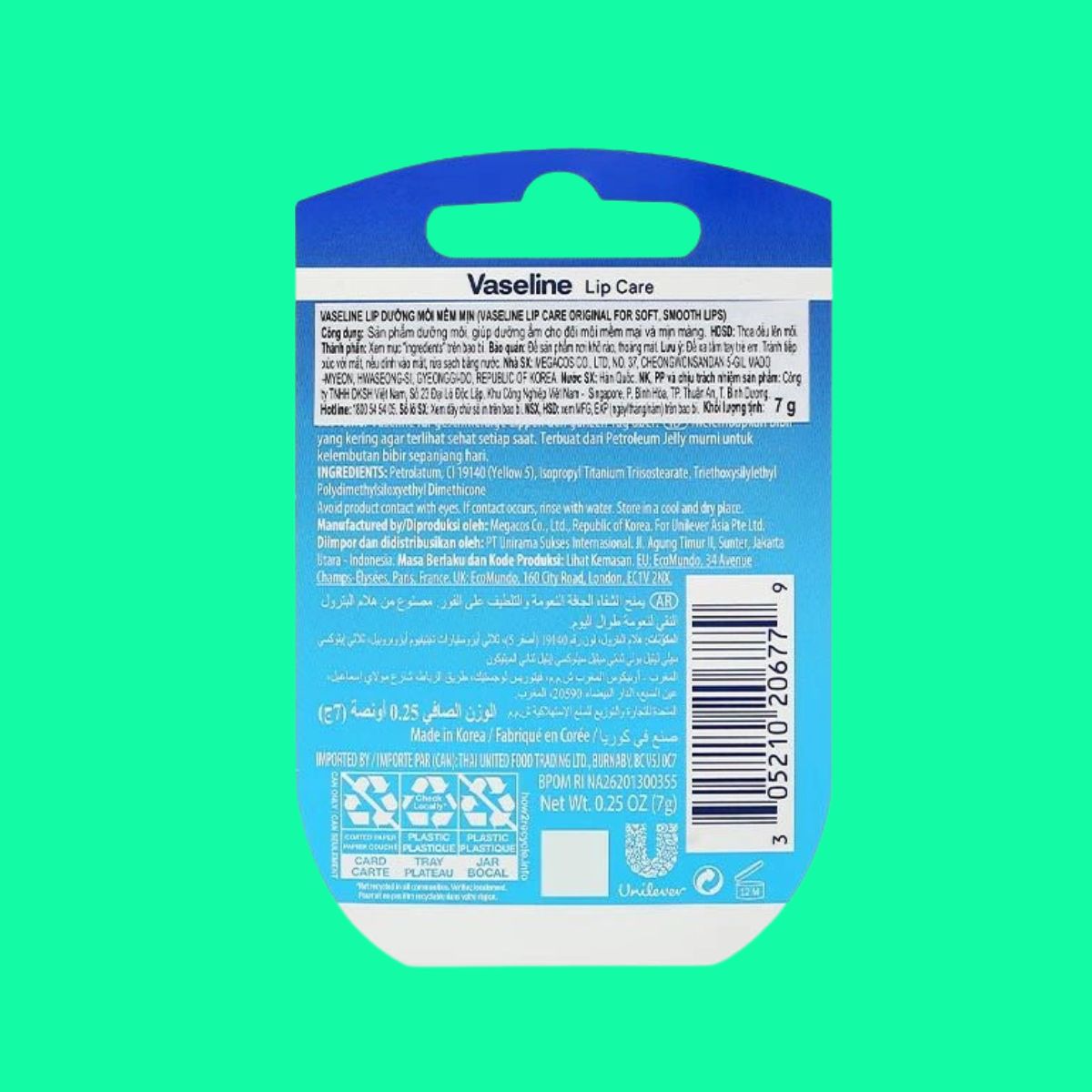 Vaseline Lip Therapy Original (3) Vaseline Lip Therapy Original