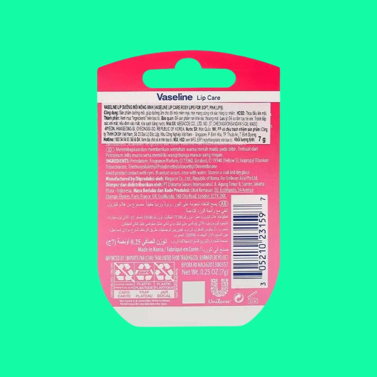 Vaseline Lip Therapy Rosy Lips (3) Vaseline Lip Therapy Rosy Lips