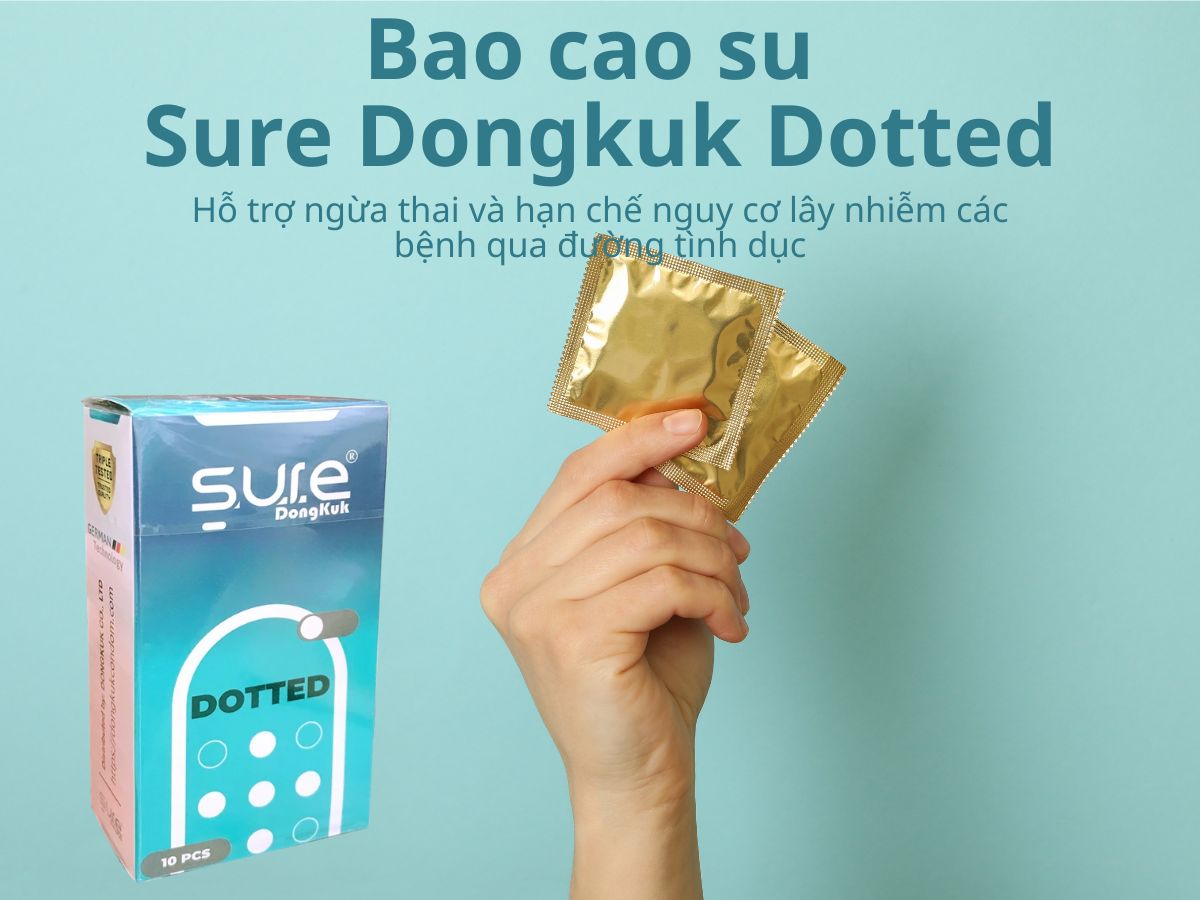 Bao cao su Sure Dongkuk Dotted 11 Bao cao su Sure Dongkuk Dotted