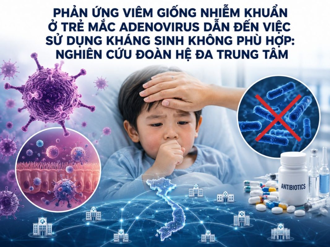 PHẢN ỨNG VIÊM GIỐNG NHIỄM KHUẨN Ở TRẺ MẮC ADENOVIRUS DẪN ĐẾN VIỆC SỬ DỤNG KHÁNG SINH KHÔNG PHÙ HỢP: NGHIÊN CỨU ĐOÀN HỆ ĐA TRUNG TÂM 7 PHẢN ỨNG VIÊM GIỐNG NHIỄM KHUẨN Ở TRẺ MẮC ADENOVIRUS DẪN ĐẾN VIỆC SỬ DỤNG KHÁNG SINH KHÔNG PHÙ HỢP