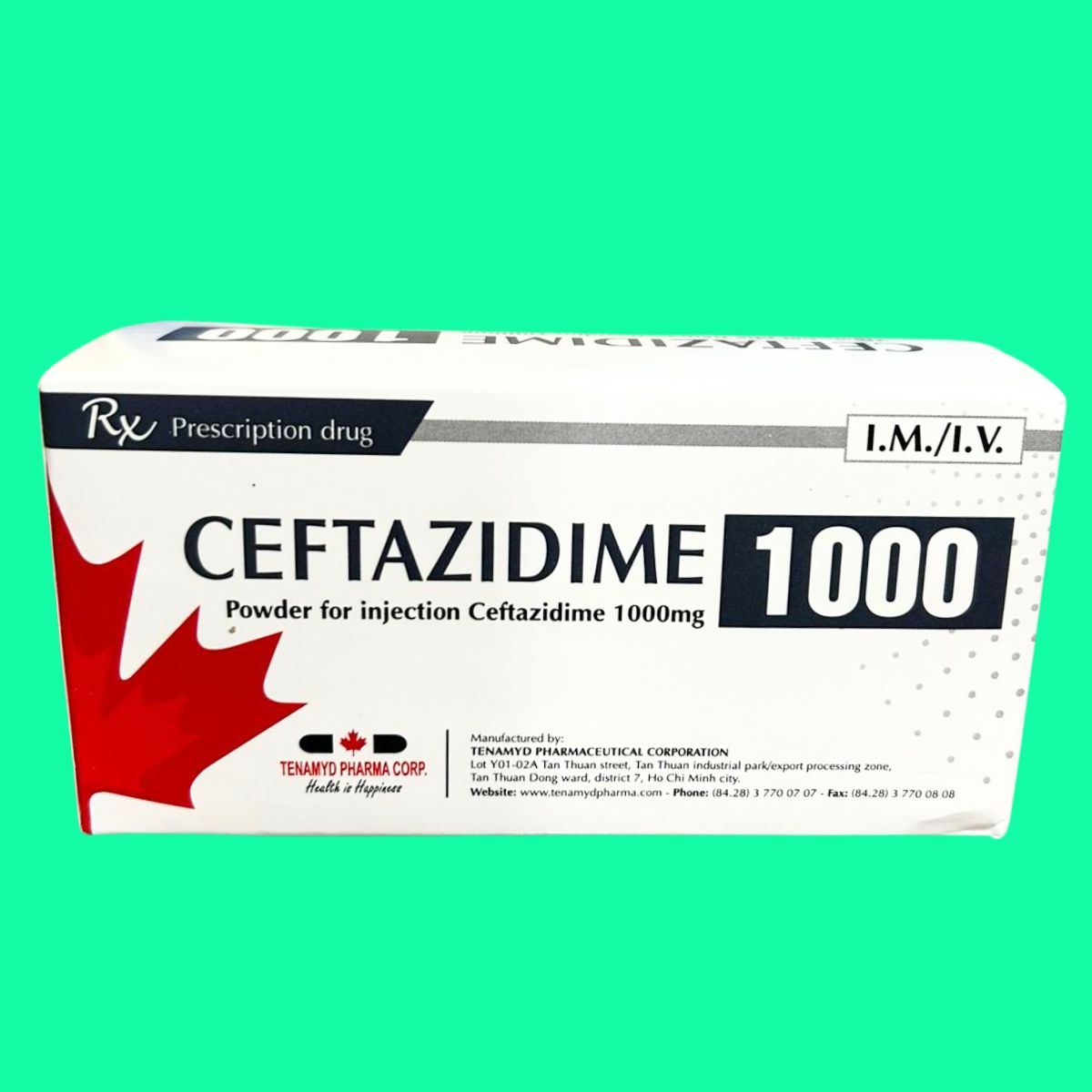 ceftazidime-1000mg-duoc-pham-tenamyd-1 Ceftazidime 1000 Dược phẩm Tenamyd