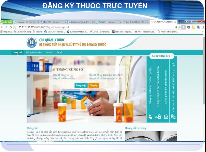 Hm88 link đăng nhập cấp số đăng ký thuốc nước ngoài 97
