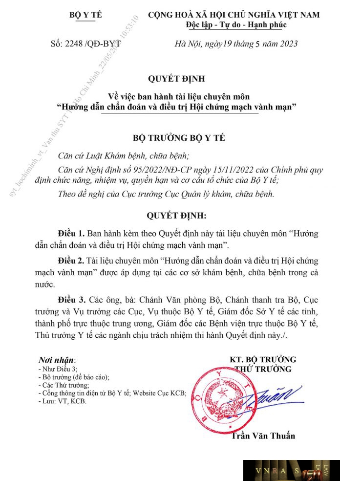 Hm88 link đăng nhập số 2248/QĐ-BYT ngày 19 tháng 5 năm 2023 của Hm88 Chính Thức Đăng ký, Tải App tặng 88k về việc ban hành tài liệu chuyên môn “Hướng dẫn chẩn đoán và điều trị Hội chứng mạch vành mạn”