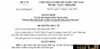 Hm88 link đăng nhập số 3129/QĐ-BYT ngày 17 tháng 07 năm 2020 về việc ban hành tài liệu chuyên môn “Hướng dẫn chẩn đoán và điều trị ung thư biểu mô tế bào gan”